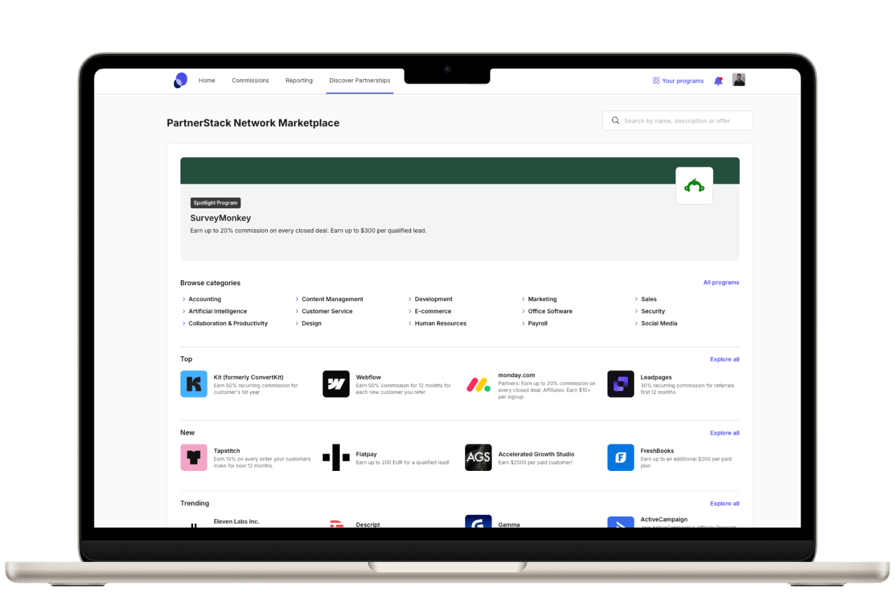 Affiliate commissions task team list