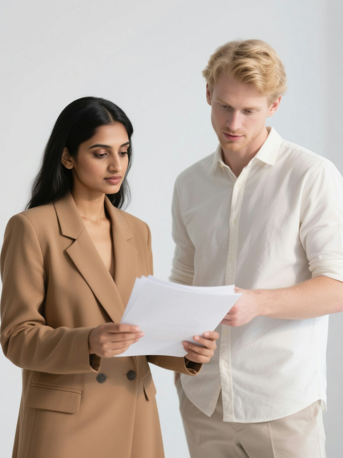 An individual carefully reviews legal documents, emphasizing the formal and legal aspects of domain ownership.