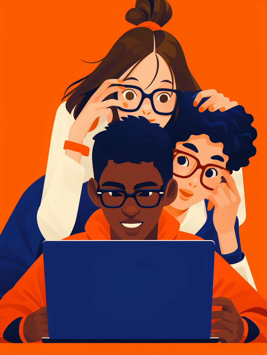 A diverse group of people, including those with disabilities, comfortably interacting with a well-designed, accessible website, emphasizing inclusivity.