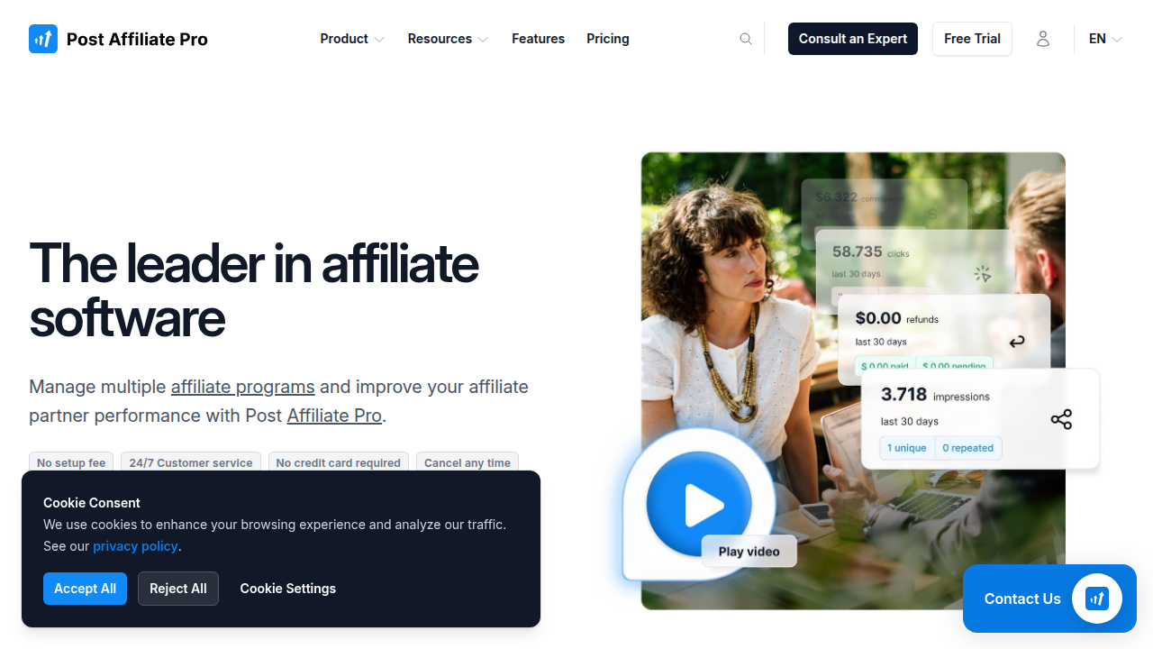 Explore Post Affiliate Pro, a platform that helps manage affiliate networks and track sales for membership sites, ensuring automated payouts.