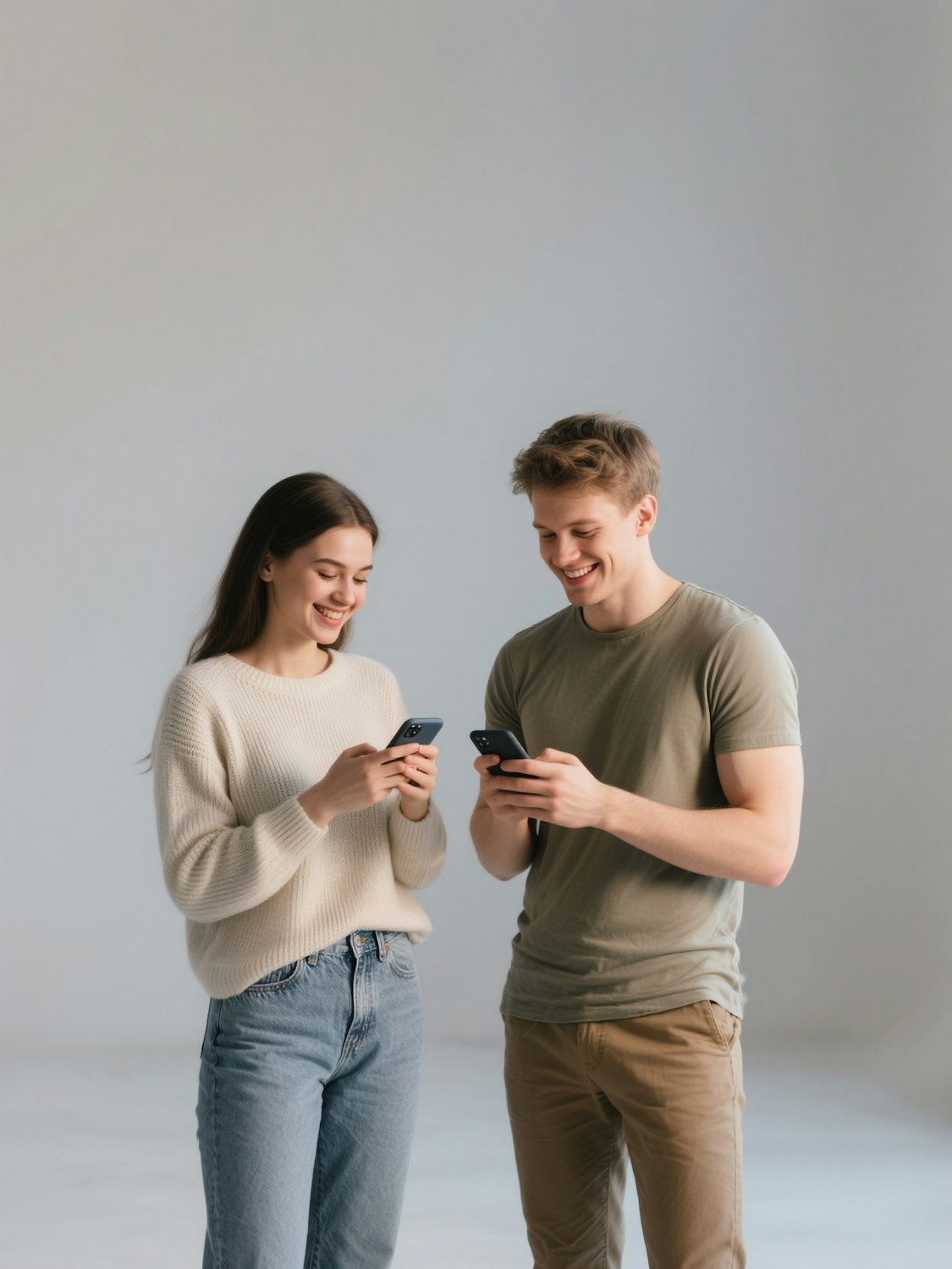 Showcasing diverse individuals naturally sharing engaging video content across their networks, highlighting the organic spread of virality.
