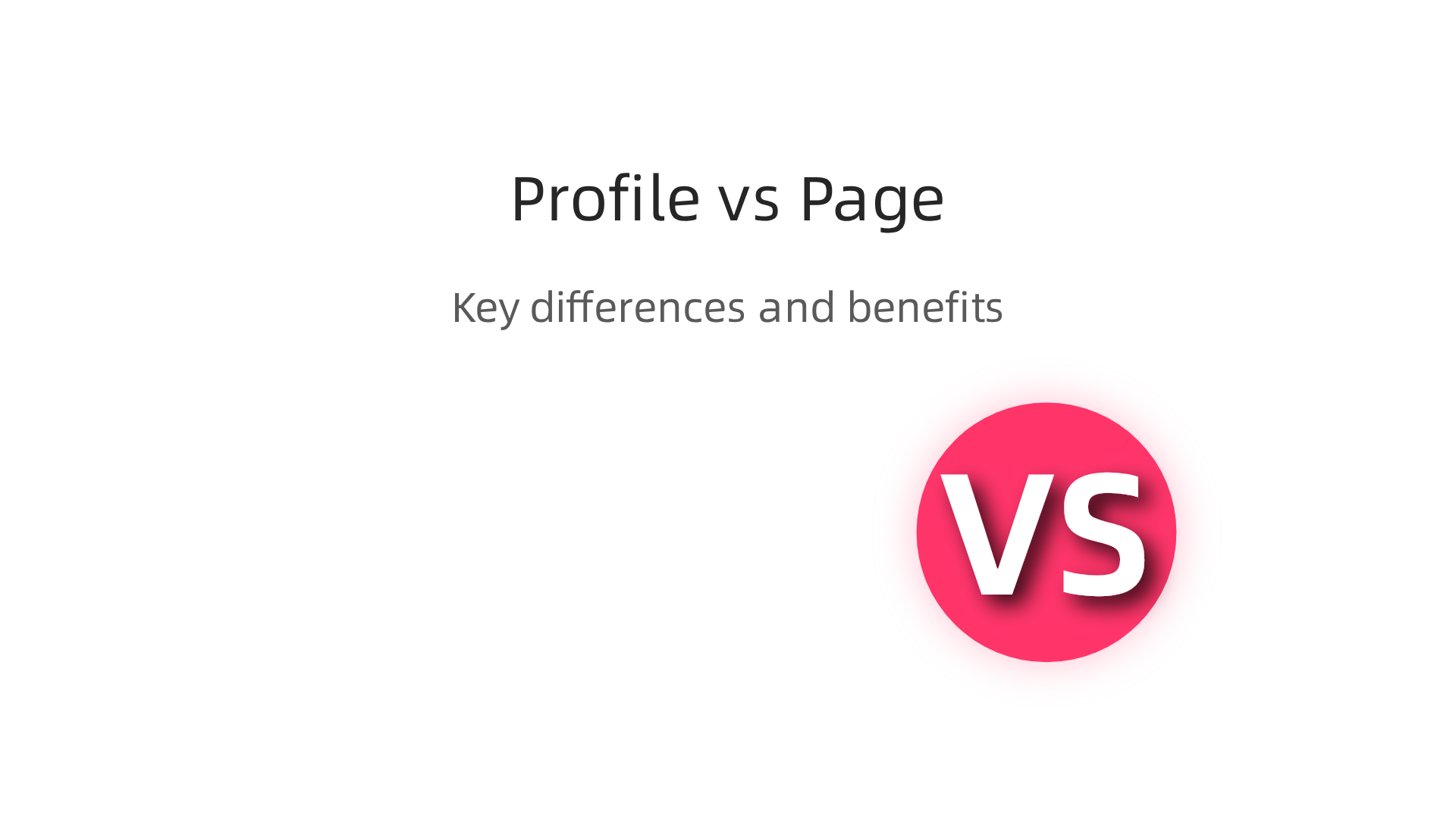 An infographic clearly outlining the distinctions between a personal Facebook profile and a dedicated Facebook Business Page, emphasizing their respective purposes, features, and benefits for professionalism and brand building.