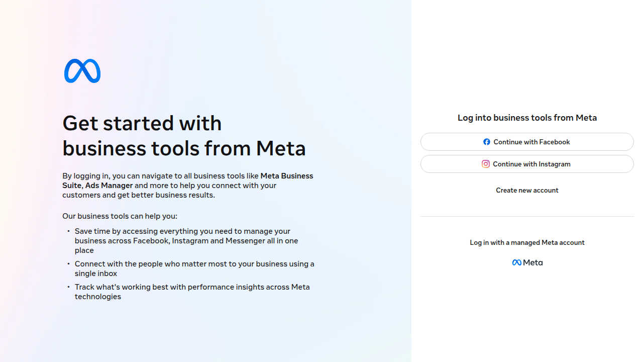 A screenshot showcasing the Meta Business Suite interface, highlighting its functionality for managing Facebook and Instagram activities from a single platform, beneficial for small entrepreneurs.
