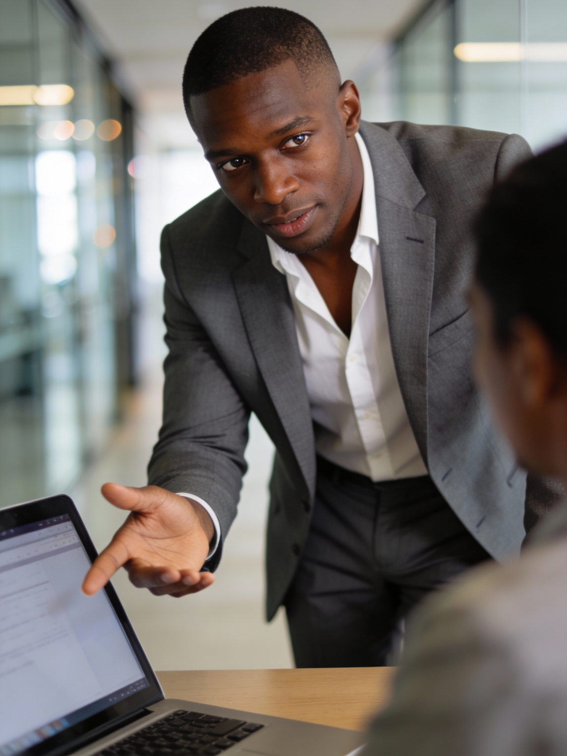 A focused entrepreneur ready to launch a new venture, emphasizing the importance of foundational research before taking the leap.