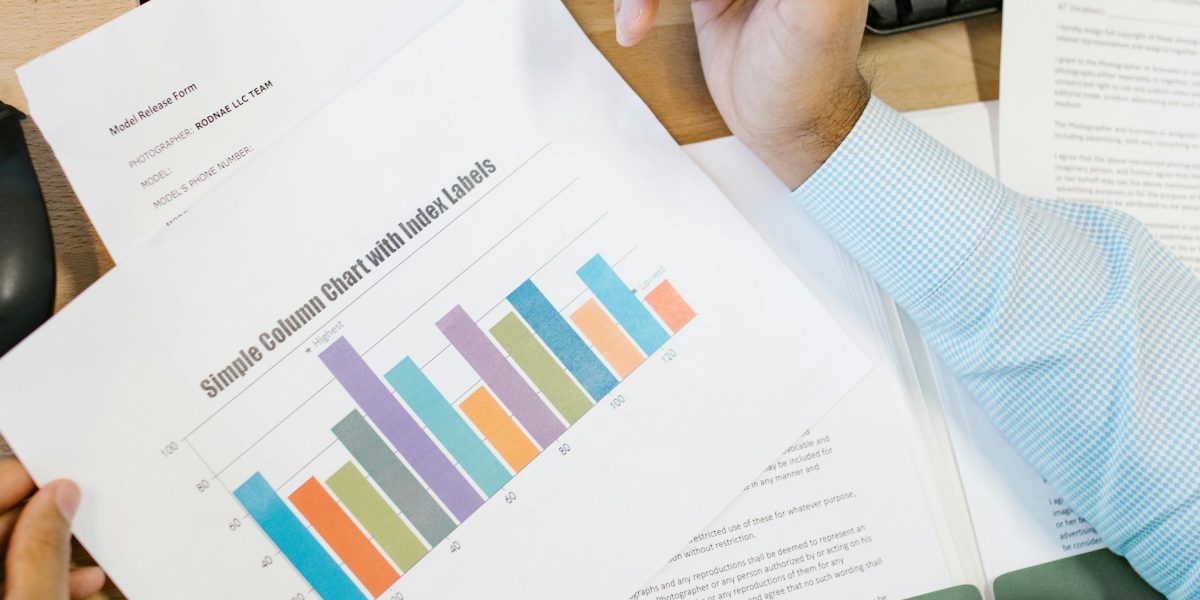 A business professional analyzing data on a large screen or whiteboard, making strategic decisions based on insights.