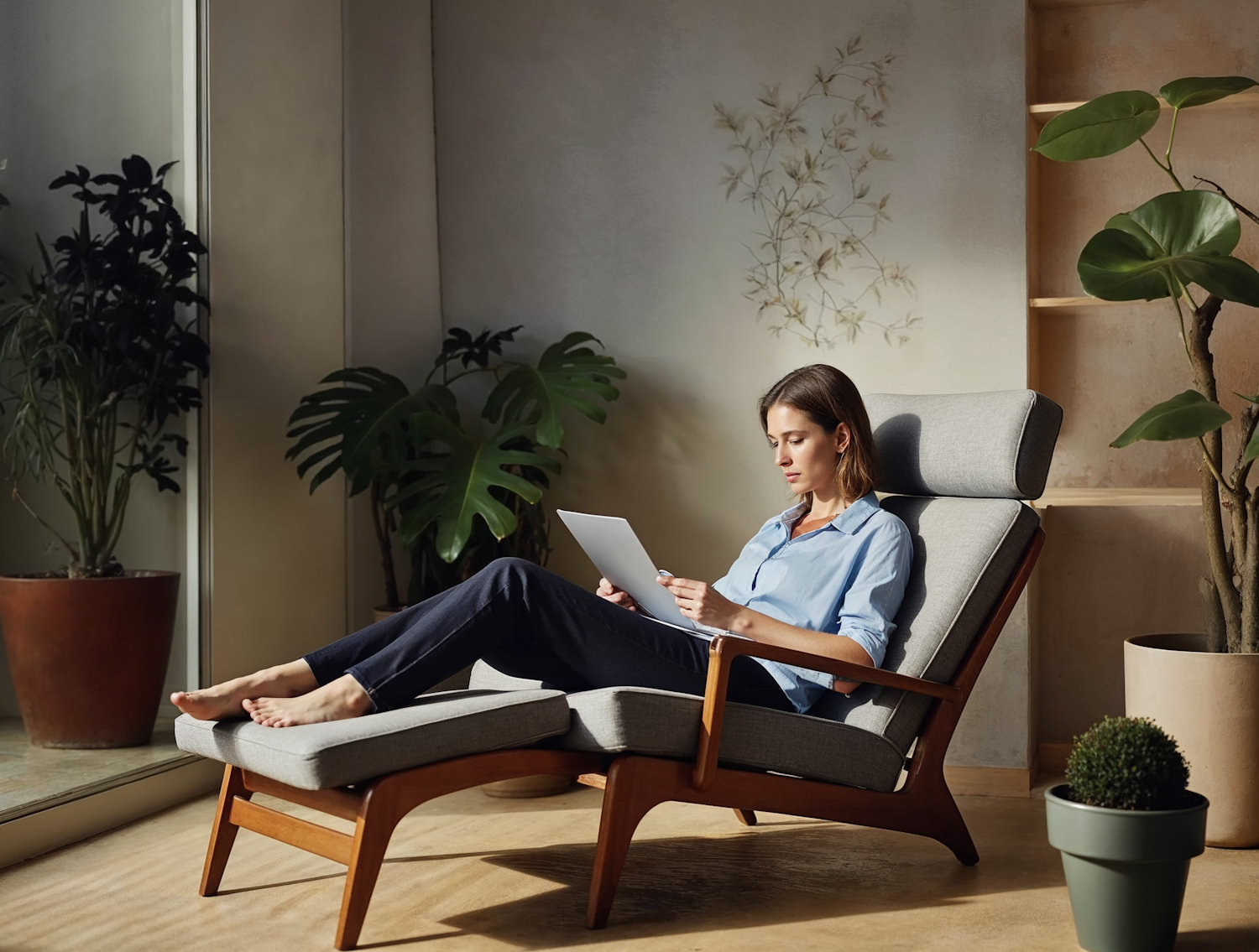 Photo of a person reading a privacy policy on a laptop or tablet to illustrate the CTDPA and responsible data use when contacting businesses.