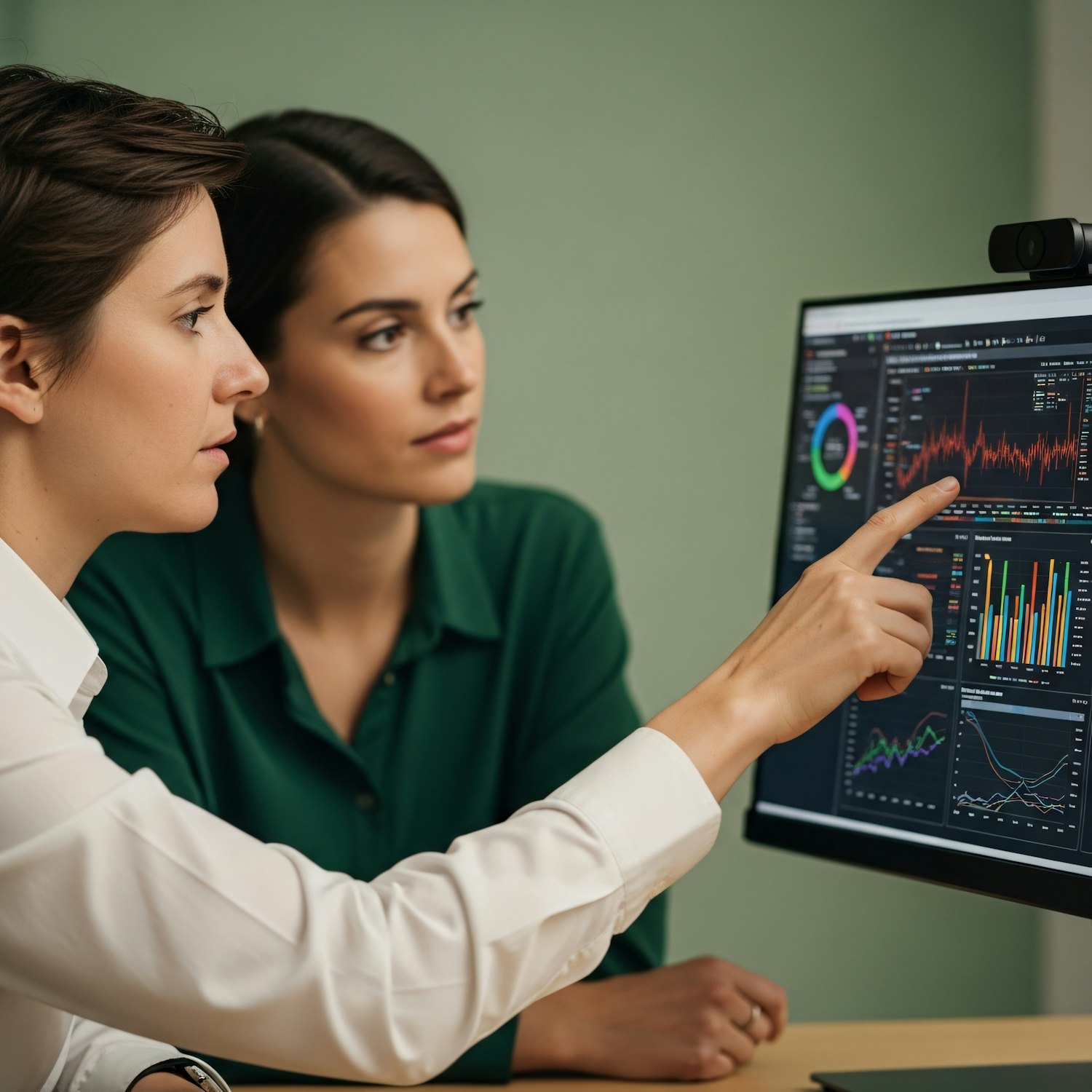 A person reviewing charts and data on a screen, focused on understanding performance metrics to optimize their affiliate marketing strategy.