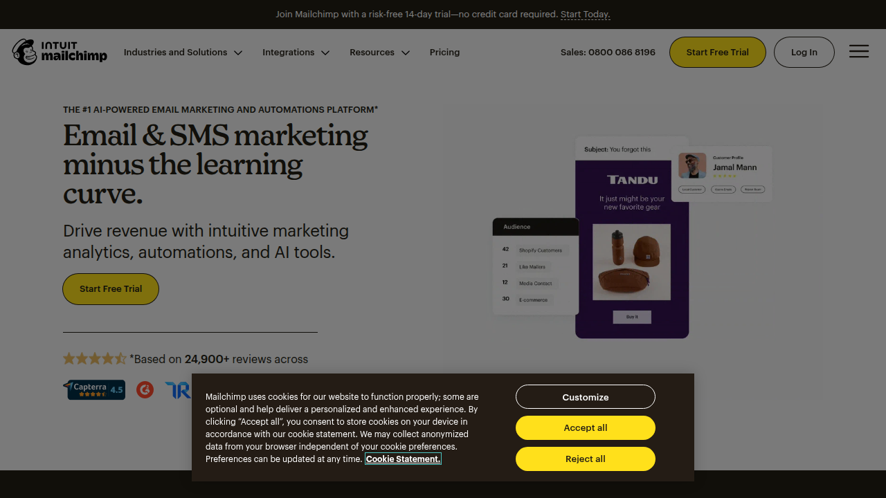 A visual representation of Mailchimp's interface for setting up automated email sequences, a key tool for scaling affiliate marketing efforts.