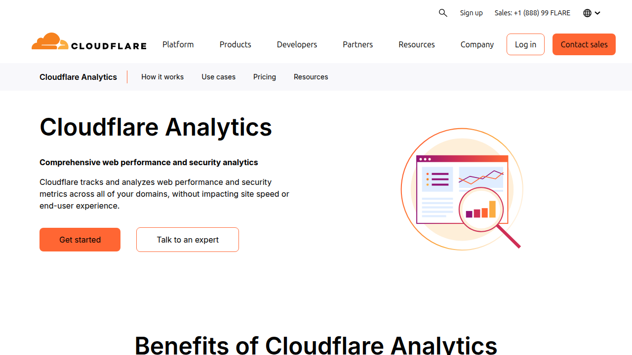 An overview of Cloudflare's analytics capabilities, which provide real-time data to help identify and respond to potential threats.