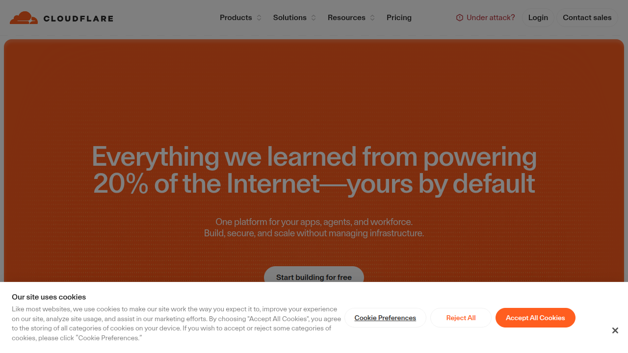 Cloudflare offers domain registration services, often highlighting security and performance benefits.