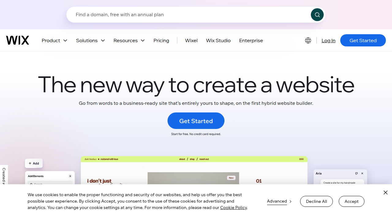 Explore the intuitive Wix website builder, designed for easy site creation without coding knowledge.