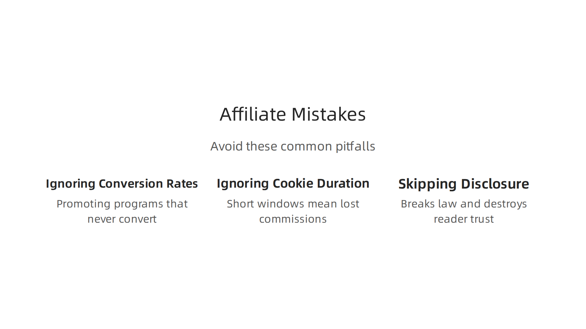 Avoid these common pitfalls to build a more successful and compliant affiliate business.